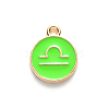 Alloy Enamel Pendants ENAM-S124-01B-06K-2