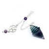 Natural Fluorite Dowsing Pendulum Big Pendants PW-WGF0E3C-08-1