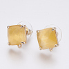 Faceted Glass Stud Earring Findings LS-GLAA-F084-C04-1