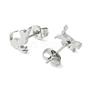Cute Little Animal Theme 304 Stainless Steel Stud Earrings EJEW-B041-02D-P-2