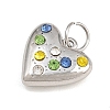 304 Stainless Steel Rhinestone Pendants RB-CBA40D0-06P-2
