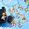 Alloy Resin Polygon Keychains KEYC-TADJ0002-03G-S-4