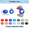 140Pcs 14 Colors Glass European Beads GLAA-PH0004-52-2