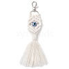 Handmade Macrame Cotton Threads & Resin Evil Eye Pendant Decoration HJEW-JM02627-02-2