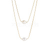 Double Layer Freshwater Pearl Fine Chain Necklace - 14K Gold Plated Multi-Layer Women's Necklace ST1594638-1