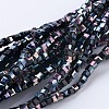 Electroplate Glass Beads Strands LS-EGLA-F121-HP-A03-1