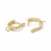 Brass Hoop Earring Findings with Latch Back Closure KK-A172-19G-2