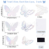 CREATCABIN 3Sets 3D Butterfly PVC Mirrors Wall Stickers DIY-CN0001-86B-2