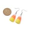 Candy Corn Resin Dangle Earrings EJEW-JE05863-3