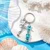 Alloy with Synthetic Turquoise Marine Theme Keychain KEYC-JKC00848-01-2