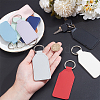  10Pcs 10 Colors PU Imitation Leather Keychains KEYC-NB0001-74-3