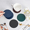 CHGCRAFT 8Pcs 4 Colors Imitation Leather Cup Mats AJEW-CA0001-43A-3