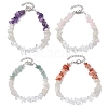 Natural Mixed Gemstone Chip Beads Beaded Bracelets for Women BJEW-JB11334-2