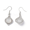 Natural Quartz Crystal Vase Dangle Earrings EJEW-A092-01P-20-3