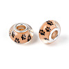Large Hole Dog Paw Prints Pattern Resin European Beads OPDL-Q129-223A-2