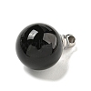 Natural Obsidian Perfume Bottle Pendants G-K338-22P-01-2