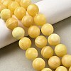 Natural Yellow Jade Beadd Strands G-A274-A01-10mm-01-1