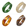 4Pcs 4 Colors Resin Bangles for Women BJEW-JOY0001-01-1