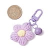 Flower Cotton Pendant Decorations HJEW-JM02916-03-3