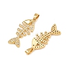 Brass Micro Pave Cubic Zirconia Pendants CU-CBA415D-09G-01-2