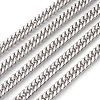 Tarnish Resistant 201 Stainless Steel Cuban Link Chains CHS-L017-17F-1