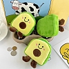 Cartoon Avocado Plush Pouches Fruit Zipper Wallets for Children PW-WGB81D5-01-3