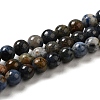 Natural Dumortierite Quartz Beads Strands G-H298-A06-02-1