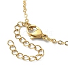 Brass Braided Macrame Pouch Star Pendant Necklace NJEW-TA00096-4