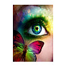 DIY 5D Eye Pattern Canvas Diamond Painting Kits DIY-C021-21-1