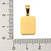 PVD Vacuum Plating 304 Stainless Steel Pave Natural White Shell Pendants STAS-S130-03G-M-2