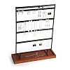 5-Tier Iron Jewelry Display Stands with Wood Trays PW-WG89AAB-05-1