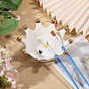 Porcelain Crown Shape Jewelry Plate DJEW-WH0039-120-5