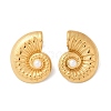 304 Stainless Steel Shell Pearl Stud Earrings X-EJEW-G423-22G-4