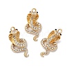 Rack Plating Alloy Rhinestone Pendants RB-L036-VF896-2-3