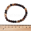 Natural Banded Agate/Striped Agate Bead Stretch Bracelets X-BJEW-K212-A-003-3