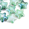 UV Plating Rainbow Iridescent Acrylic Beads LS-PACR-T016-02B-4