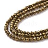 Electroplate Glass Beads Strands X-GLAA-H021-01A-FP07-5