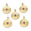 Brass Micro Pave Cubic Zirconia Pendants ZIRC-L100-054G-1