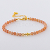 Synthetic Sunstone Round Beaded Bracelet RG1104-4-1