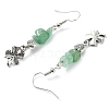 Natural Mixed Stone Chip Dangle Earrings Set for Women EJEW-JE06249-6