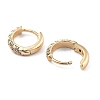 Brass Micro Pave Clear Cubic Zirconia Hoop Earrings for Women EJEW-U029-01G-05-2