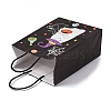 Halloween Theme Ghost & Black Cat Printed Paper Gift Tote Bags ABAG-Q055-02D-2