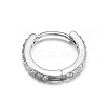 Brass Micro Pave Clear Cubic Zirconia Hoop Cartilage Earrings WG0AF68-05-1