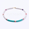 Handmade Polymer Clay Heishi Beaded Necklaces NJEW-JN02723-04-1