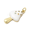 Brass Micro Pave Cubic Zirconia Pendants KK-A278-03G-03-2