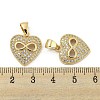 Brass Micro Pave Clear Cubic Zirconia Pendants ZIRC-P113-07E-G-3