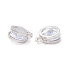 Alloy Clear Cubic Zirconia Charms ZIRC-A022-04P-2
