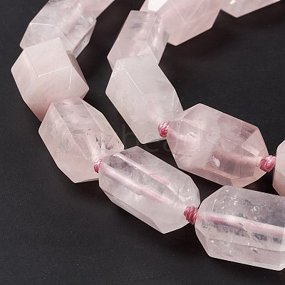 Natural Rose Quartz Beads Strands G-F719-04-1