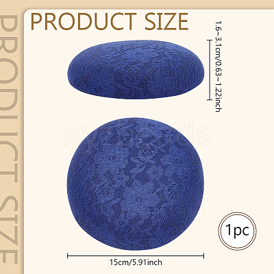 Imitation Hemp Round Fascinator Hat Base for Millinery AJEW-WH0472-45C-01-1
