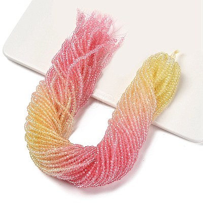 Transparent Painted Glass Beads Strands DGLA-A034-T1mm-A09-1